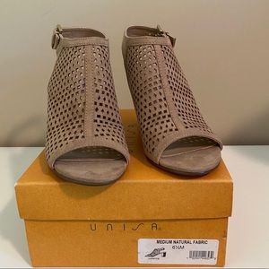 Unisa open toe ankle booties with ankle straps